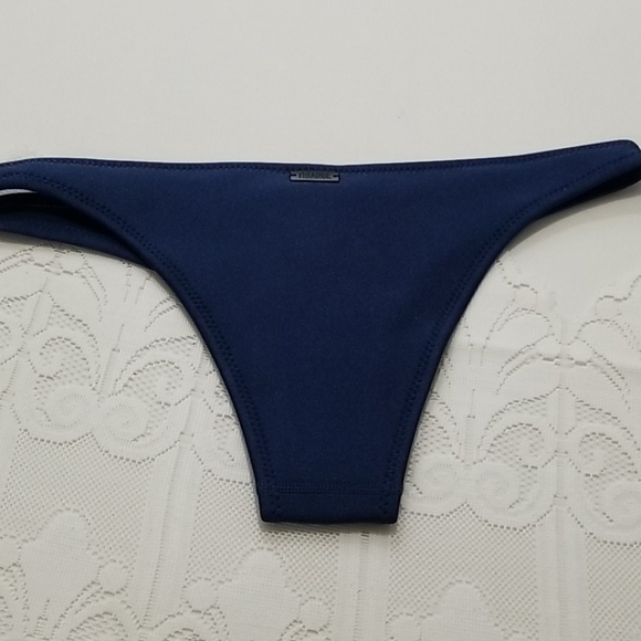 75B Triangl navy shimmer cheeky bikini bottoms - Picture 3 of 7